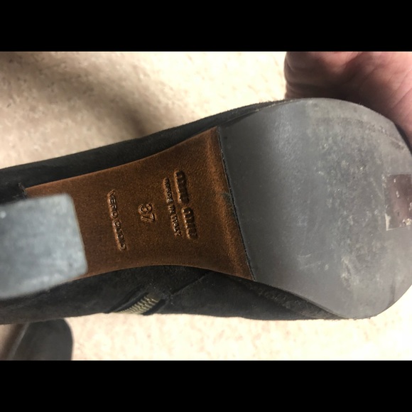 MIU MIU BROWN SUEDE PLATFORM BOOTS - Picture 4 of 5